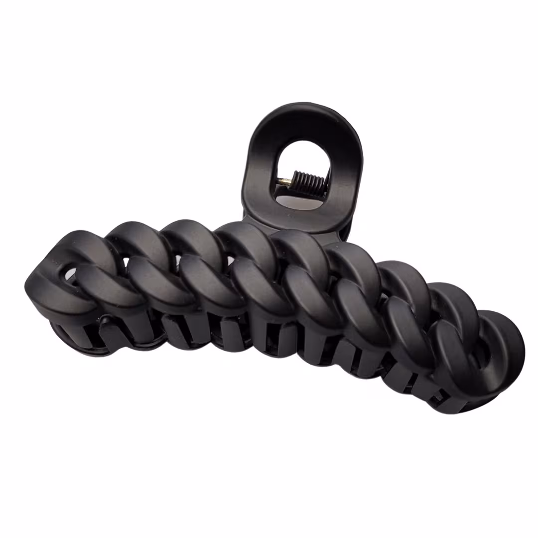 Pink Pewter  Matte Chain Link Claw Hair Clips