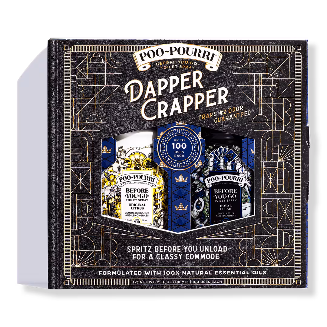 Poo~Pourri  Dapper Crapper Mens Gift Set Before-You-Go Toilet Spray 2 Pack