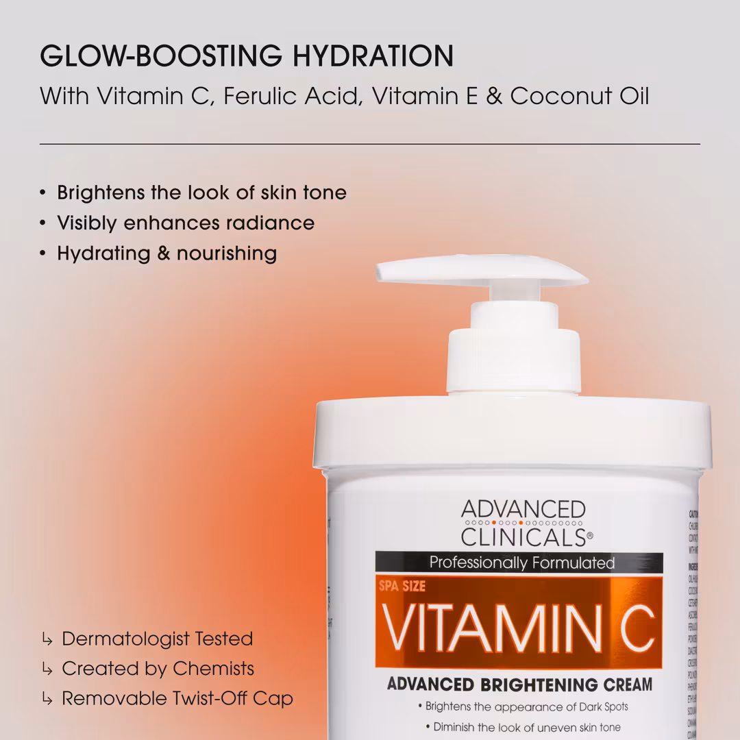 Advanced Clinicals  Vitamin C Advanced Brightening Body Cream