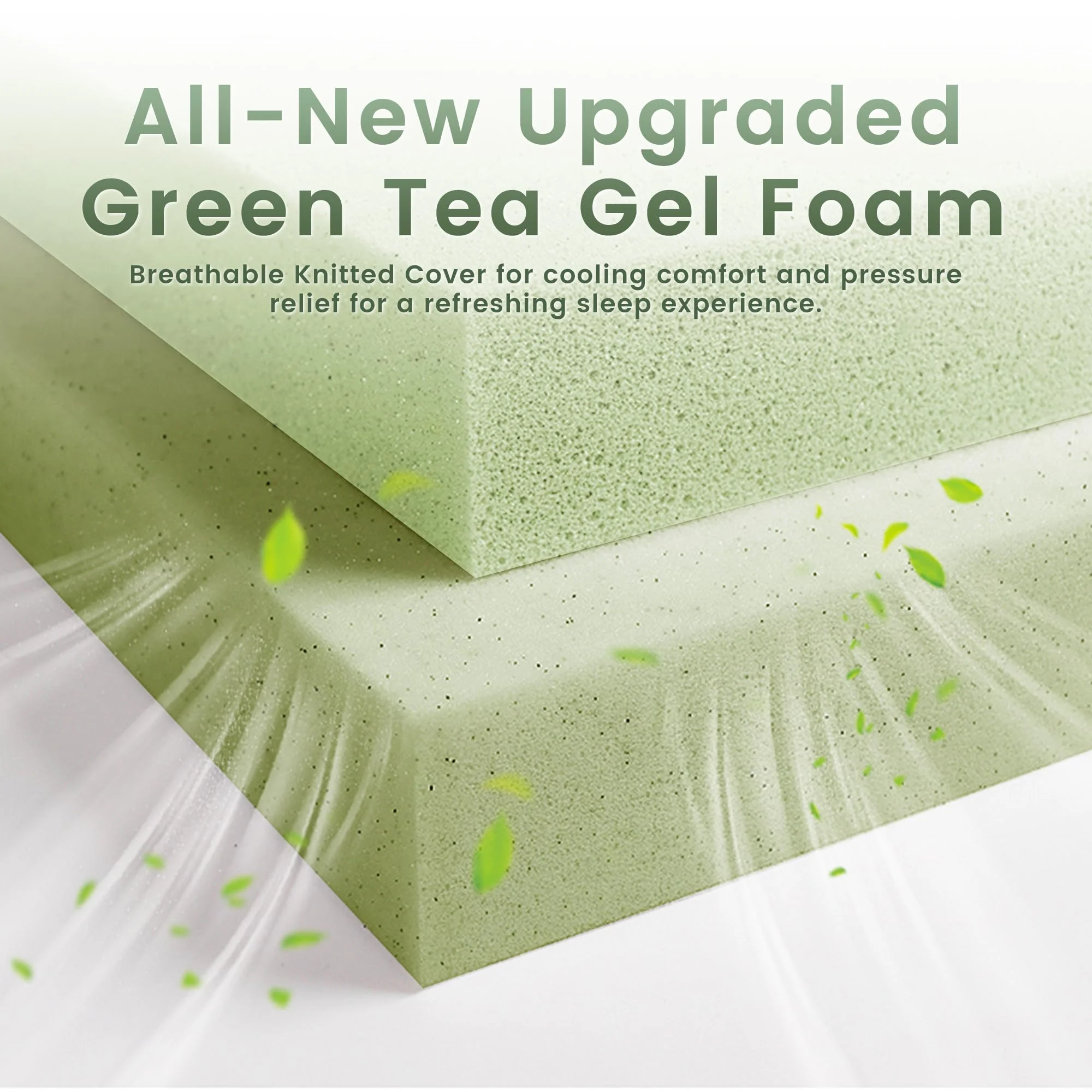 5 Inch Gel Memory Foam Mattress in a Box, Fiberglass Free, Medium Firm Pressure Relief for Cooler Sleep Supportive, Comfortable and Supportive, White