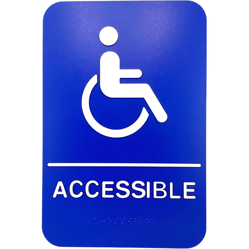 Customized ACCESSIBLE Braille Sign, U.S. ADA Raised Braille Signage for Disabled Restrooms
