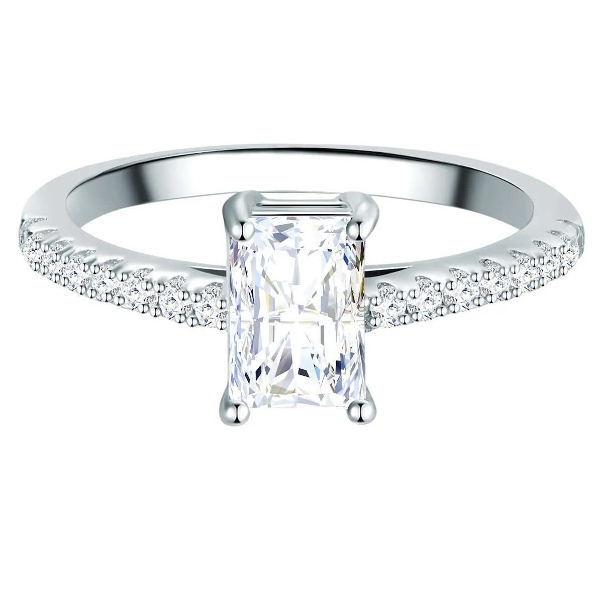 Ring aus Sterling Silber in silber mit Zirkonia