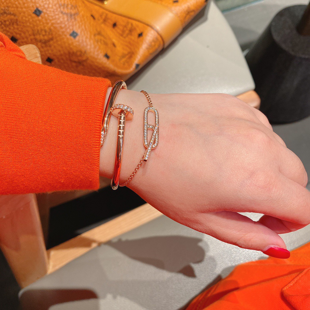 Cartier Pig's Nose Bracelet with Diamonds