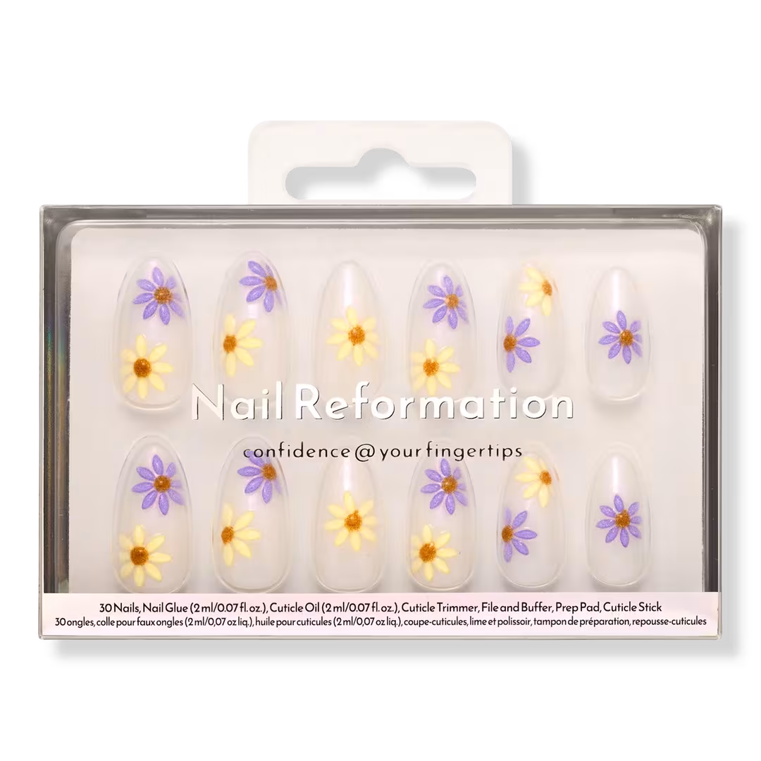 Nail Reformation  Silver Thistle Press On Nails