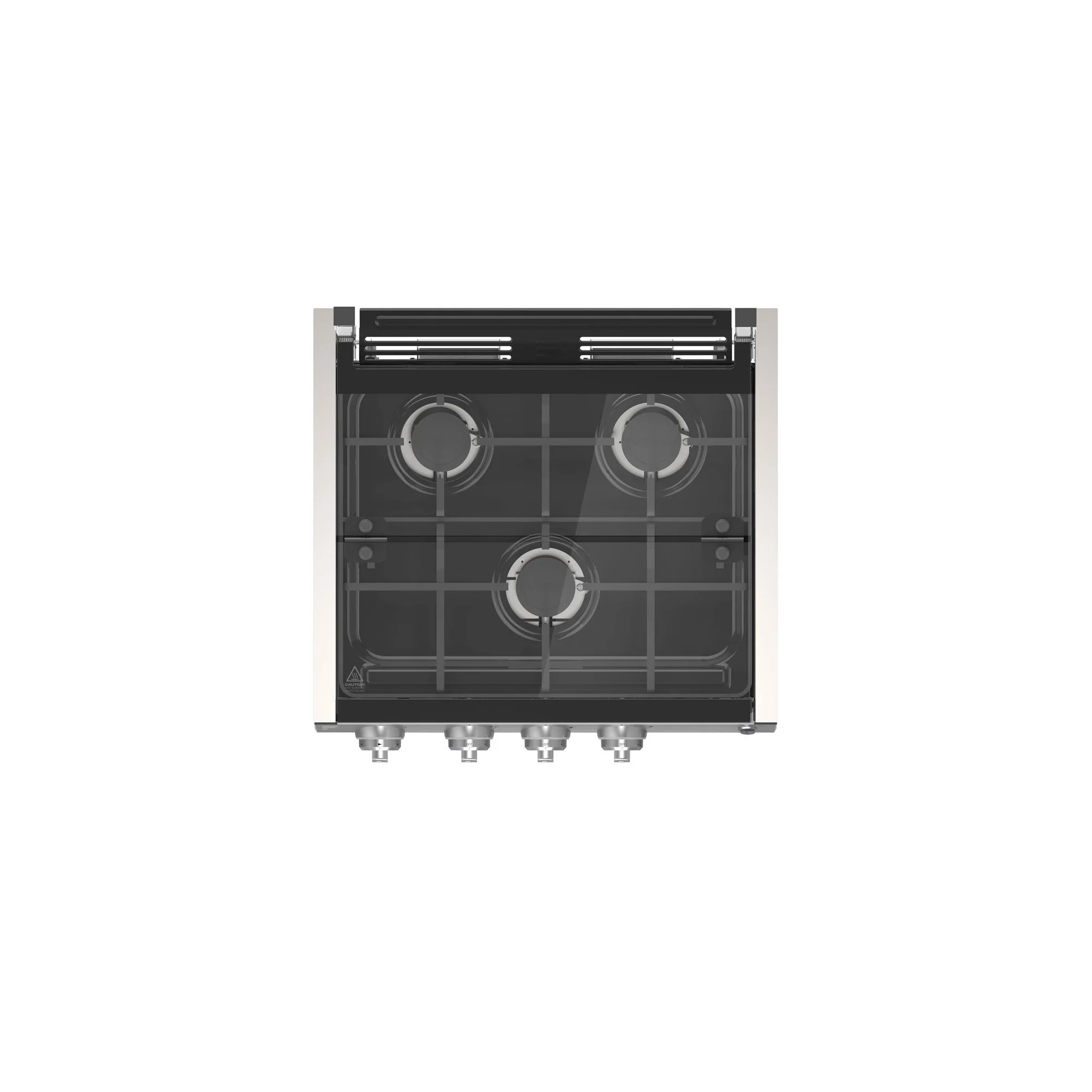 Furrion 2021123893 Slide-In 3 Burner Gas RV Cooktop with Glass Cover - 20", Stainless Steel