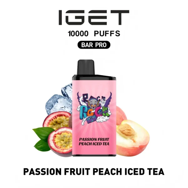 IGET BAR PRO 10000 Passion Fruit Peach Iced Tea