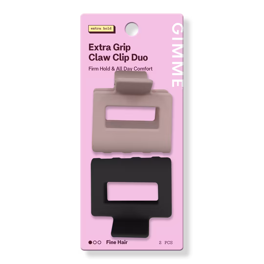GIMME beauty  Fine Hair - Black & Rose Claw Clip