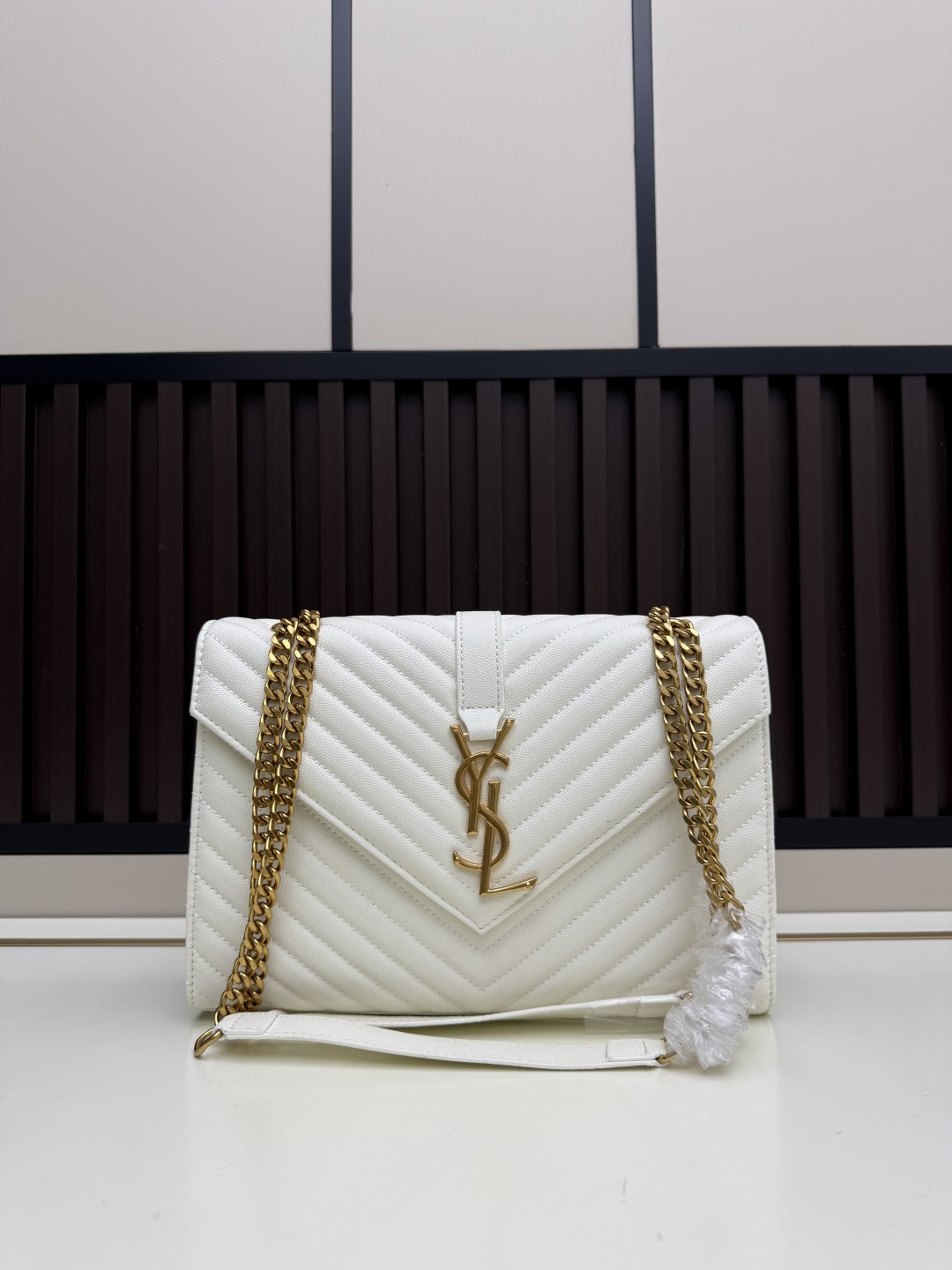 YSL Caviar Black Quilted Handbag