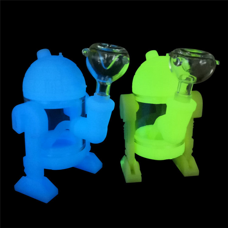 5 Glow In The Dark Silicone Dab Rig (Random Color)