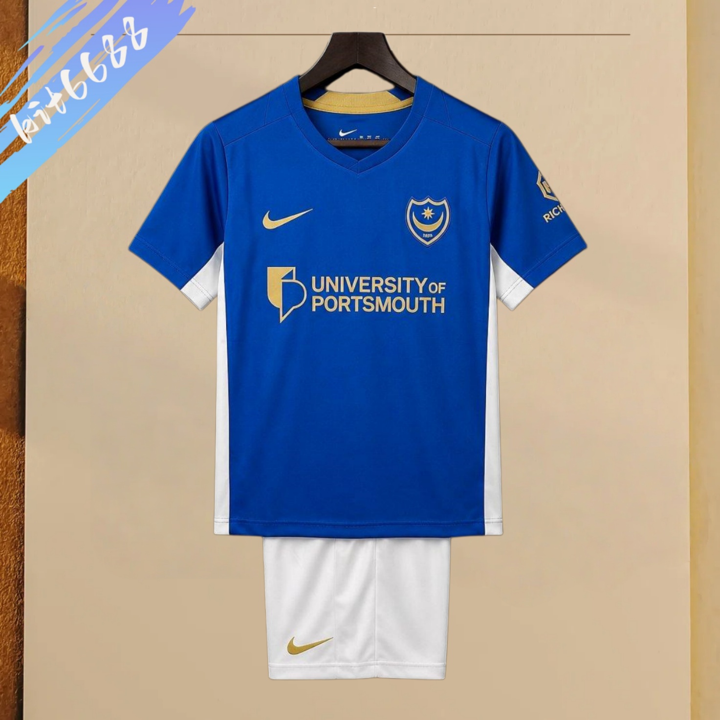2026/2027 Portsmouth Home  Football Shirt (Kids Kit socks）