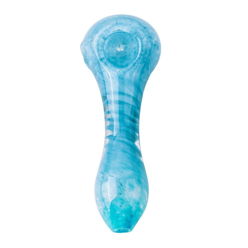 Blue Spiral Pattern Glass Pipe