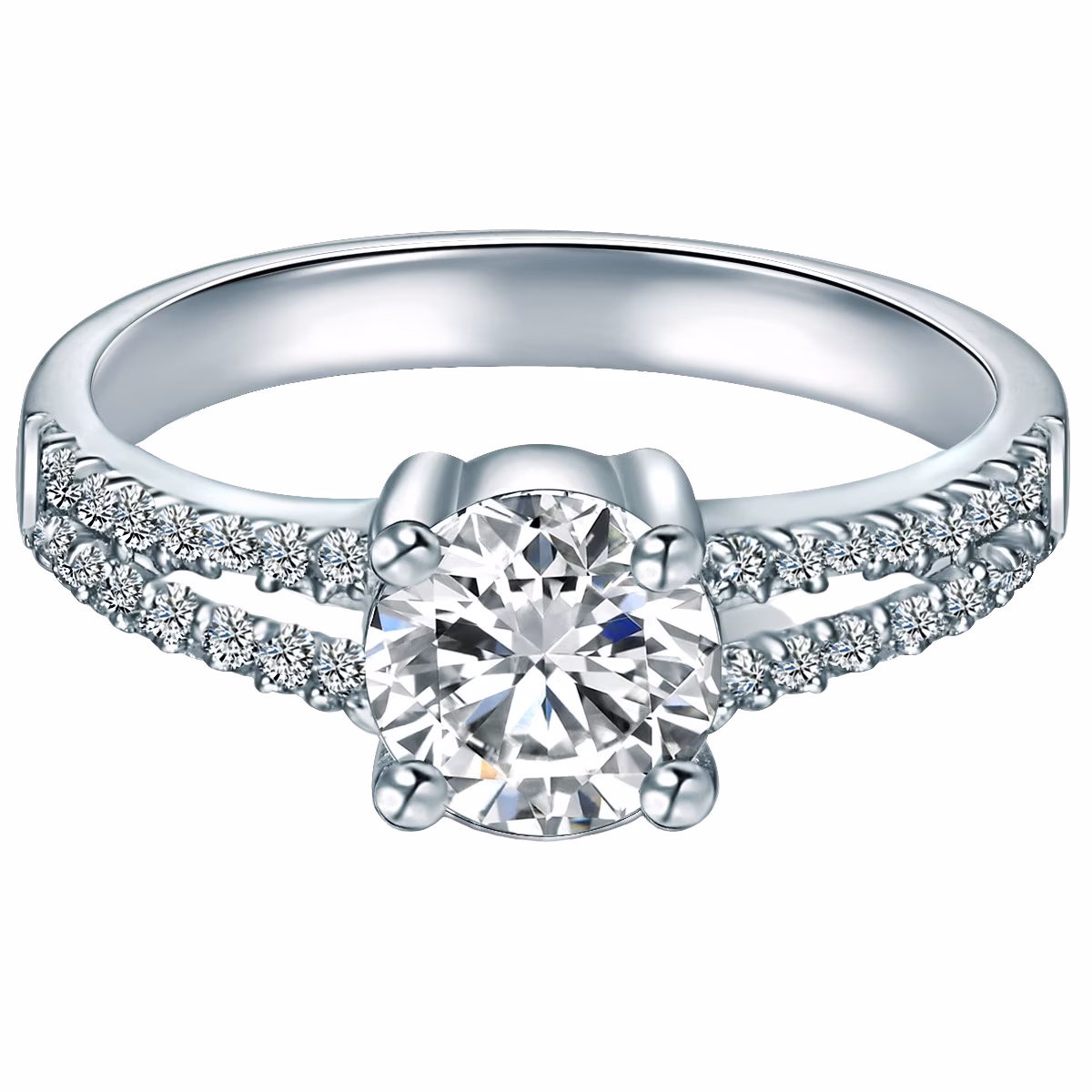 Ring aus Sterling Silber in silber mit Zirkonia