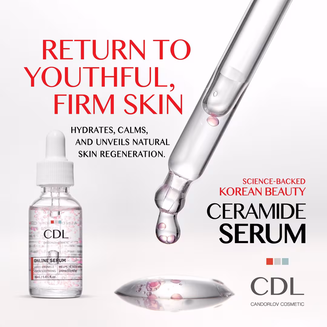 Candorlov  Online Hydrating Facial Serum with Ceramide Capsules & Peptides