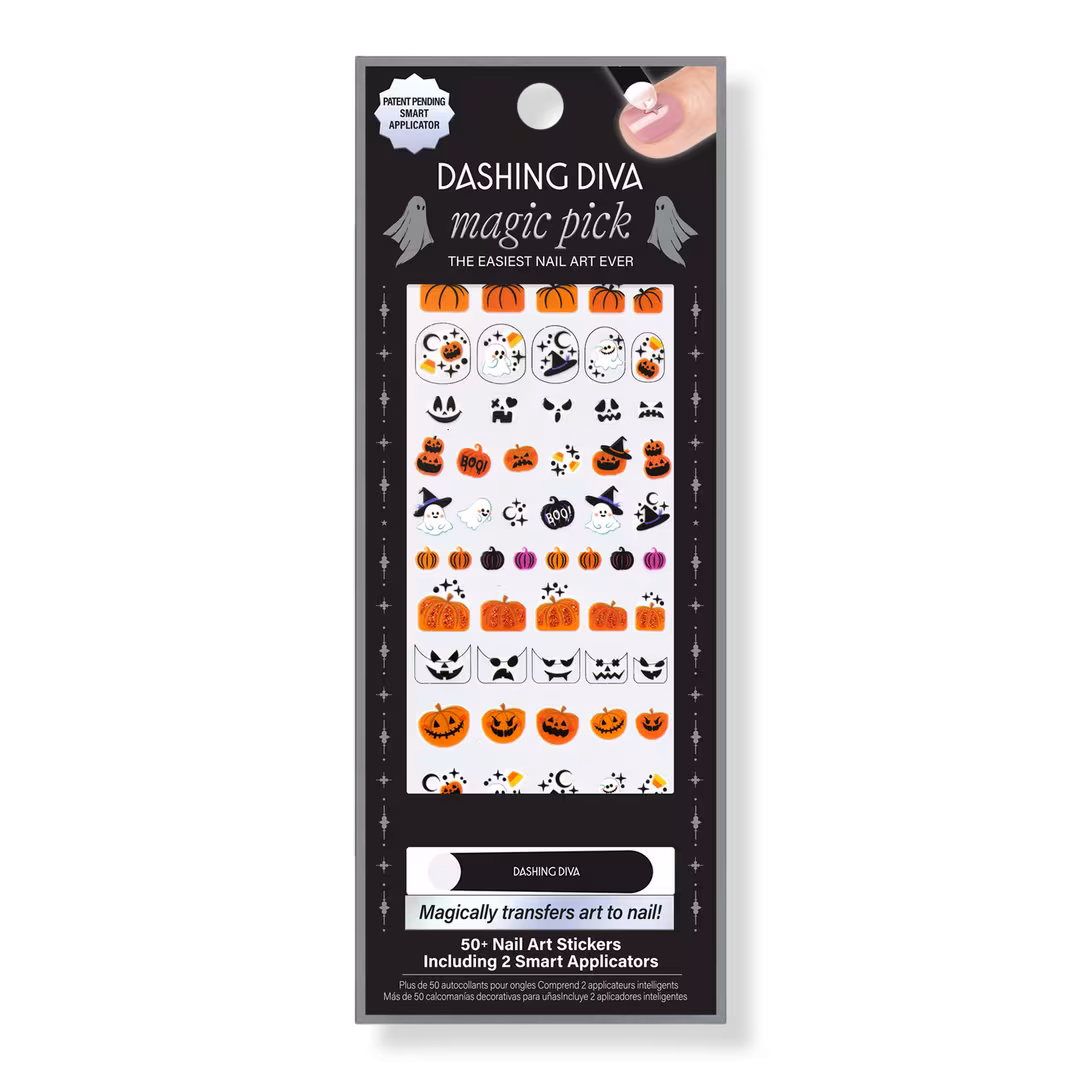 Dashing Diva  Magic Pick Nail Art Stickers, Pumpkin Pickin'