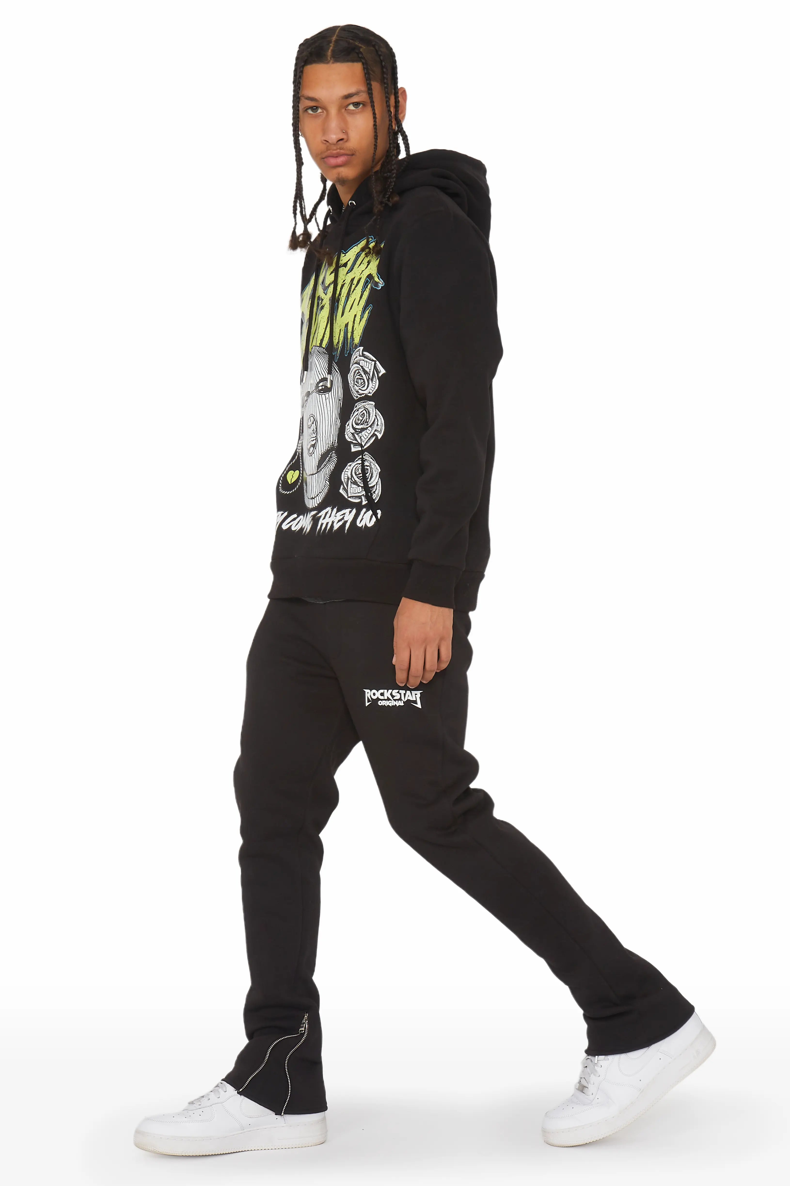 Clarke Black Slim Fit Track Set