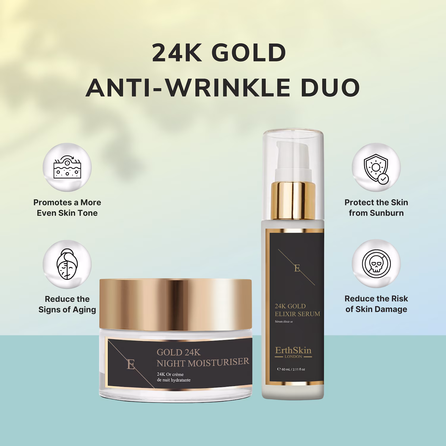 24K Gold Falten Duo
