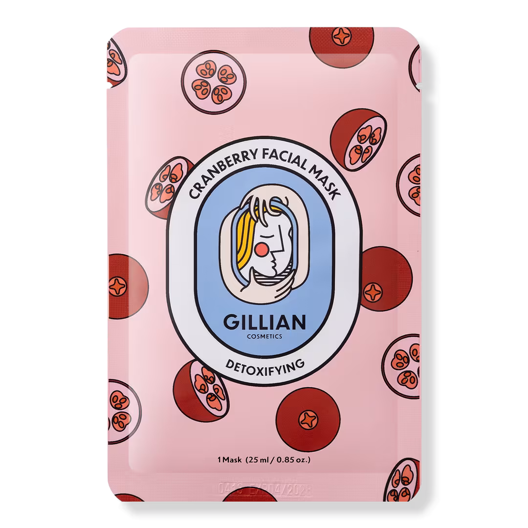Gillian Cosmetics  Cranberry Detoxifying Sheet Mask