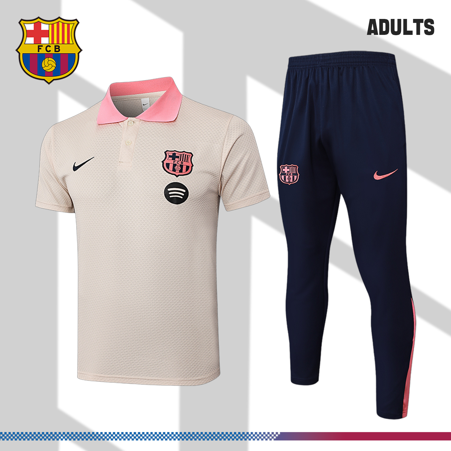 2024/2025 Barcelona Beige POLO Kit (Adult Kit)