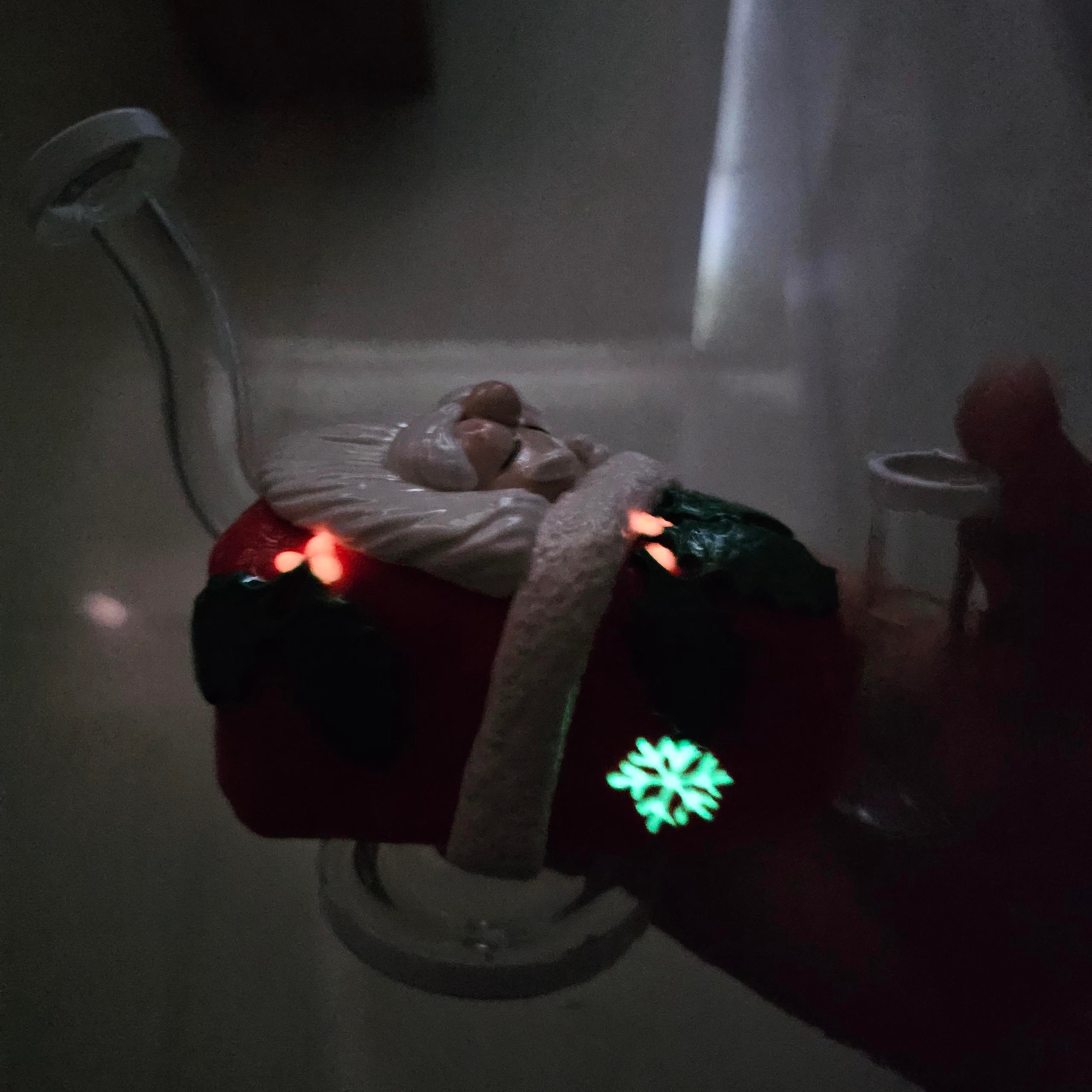 Christmas gift box santa mini dab rig glow in dark
