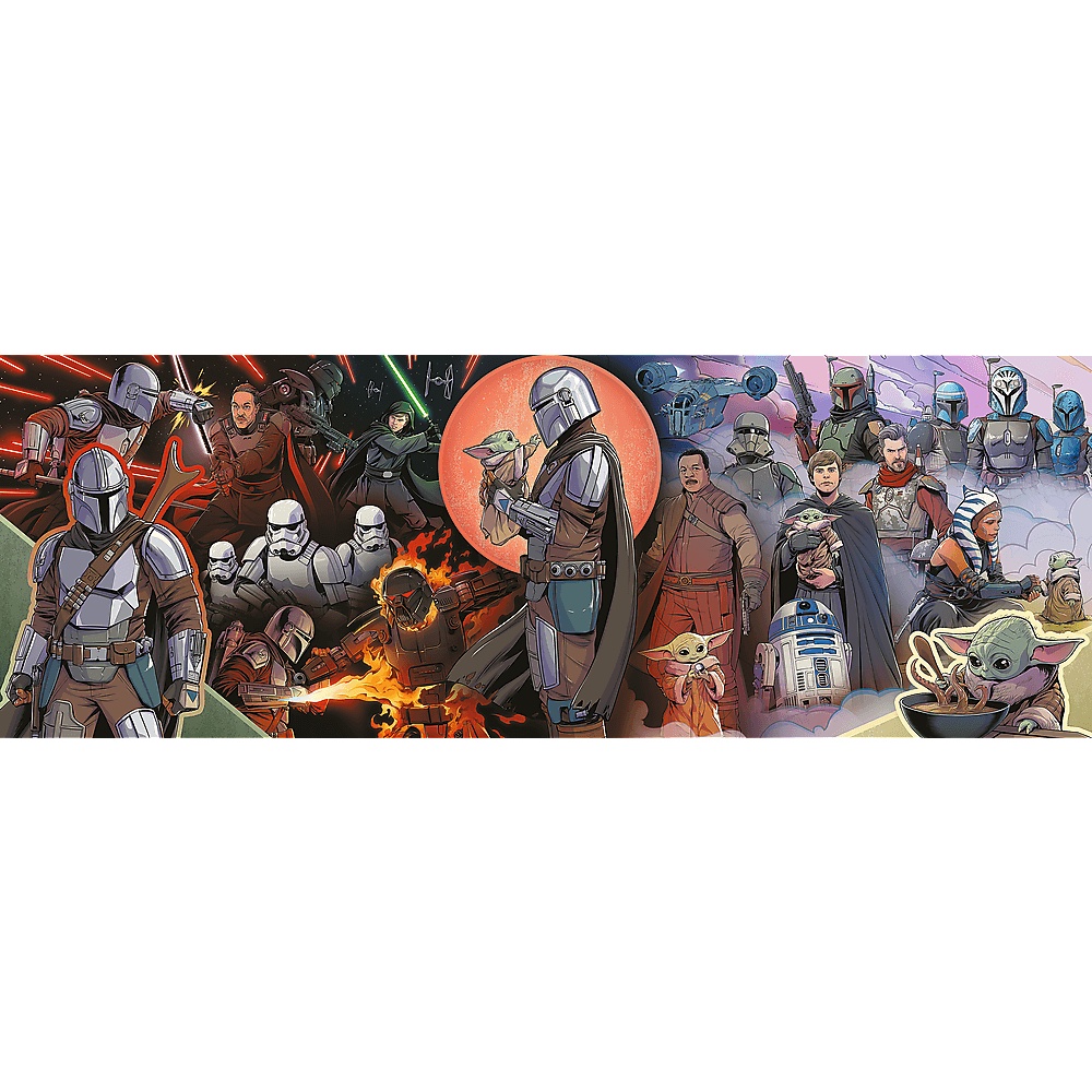 Puzzle Panoramiczne Star Wars 1000 El. Przygody Mandaloriana