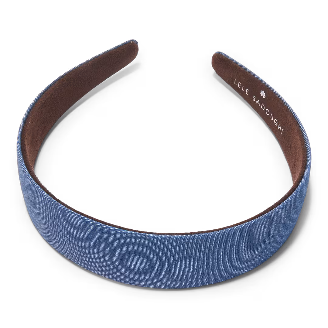 Lele Sadoughi  Light Washed Denim Bessette Headband