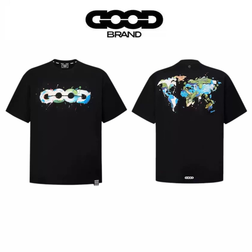 Goodbrand World Map Paint Splatter T-Shirt