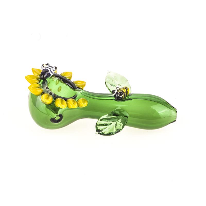Sunflower Glass Spoon Pipe