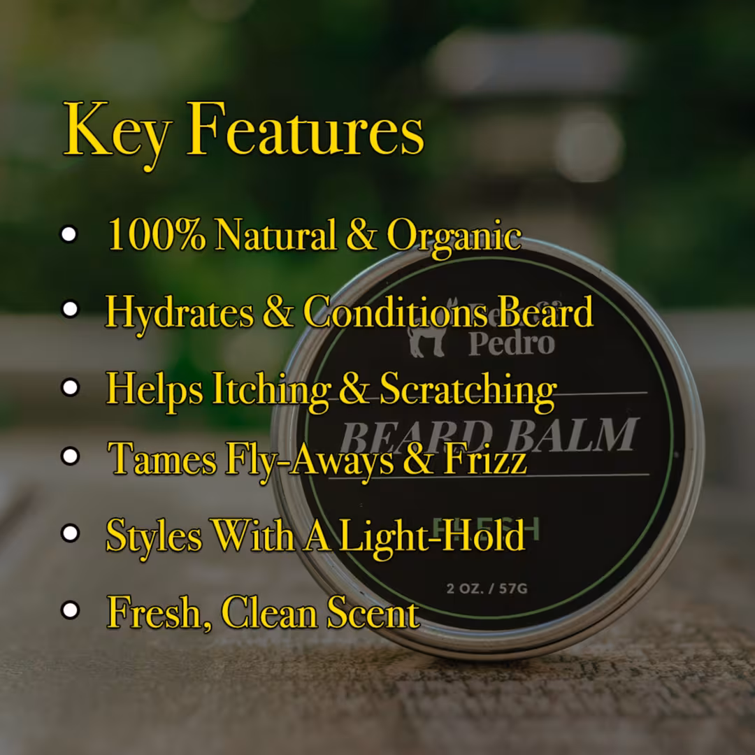 Pete & Pedro  Fresh Natural Beard Balm For Hydrating & Styling