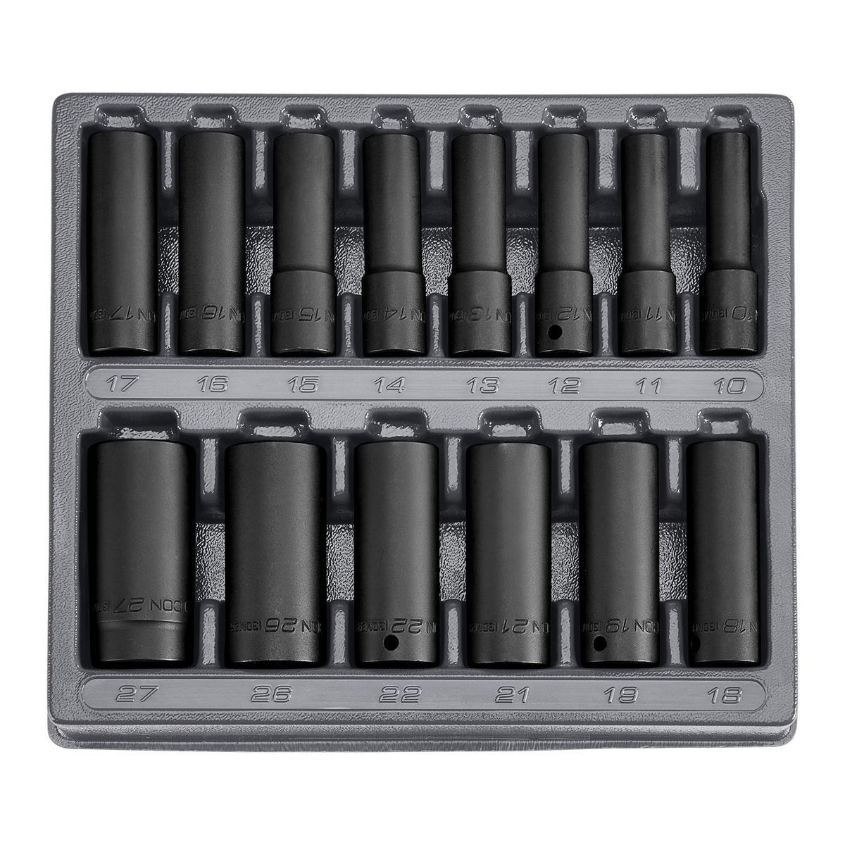 ICON 1/2 in. Drive Metric Professional Deep Impact Socket Set, 14-Piece