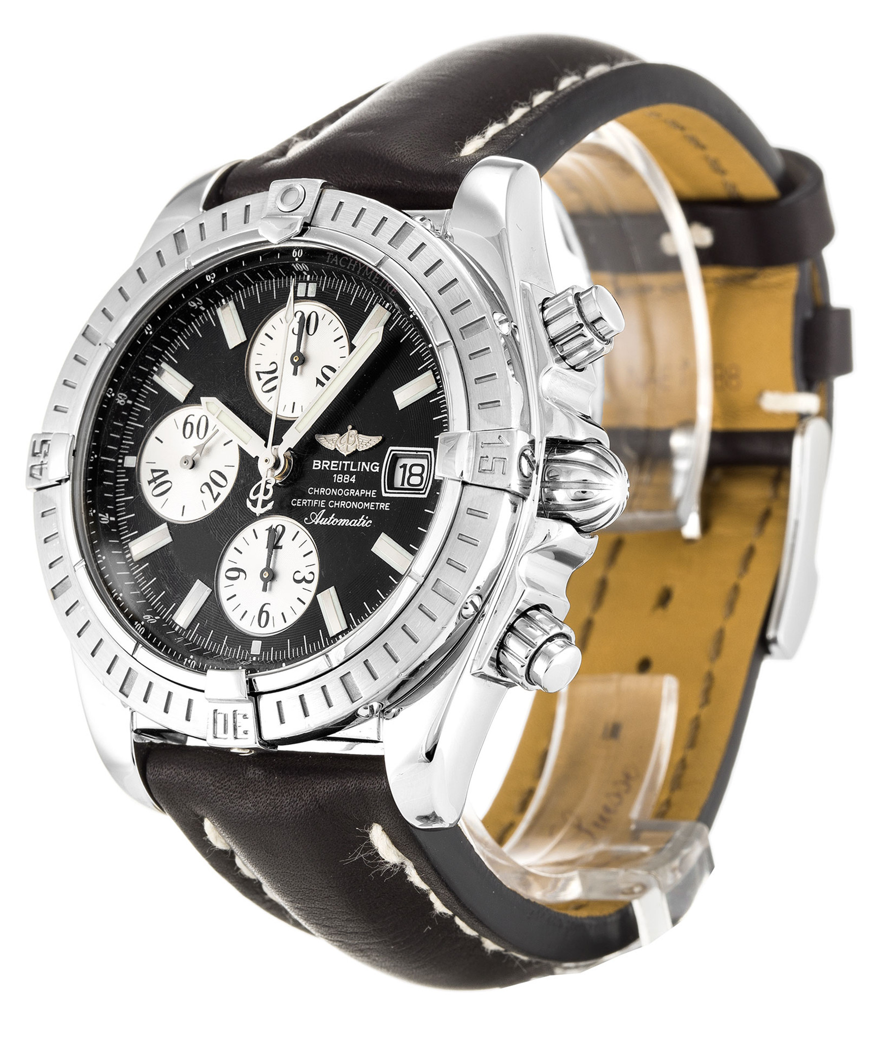 Replica Breitling Chronomat Evolution Black Dial Stick Markers A13356