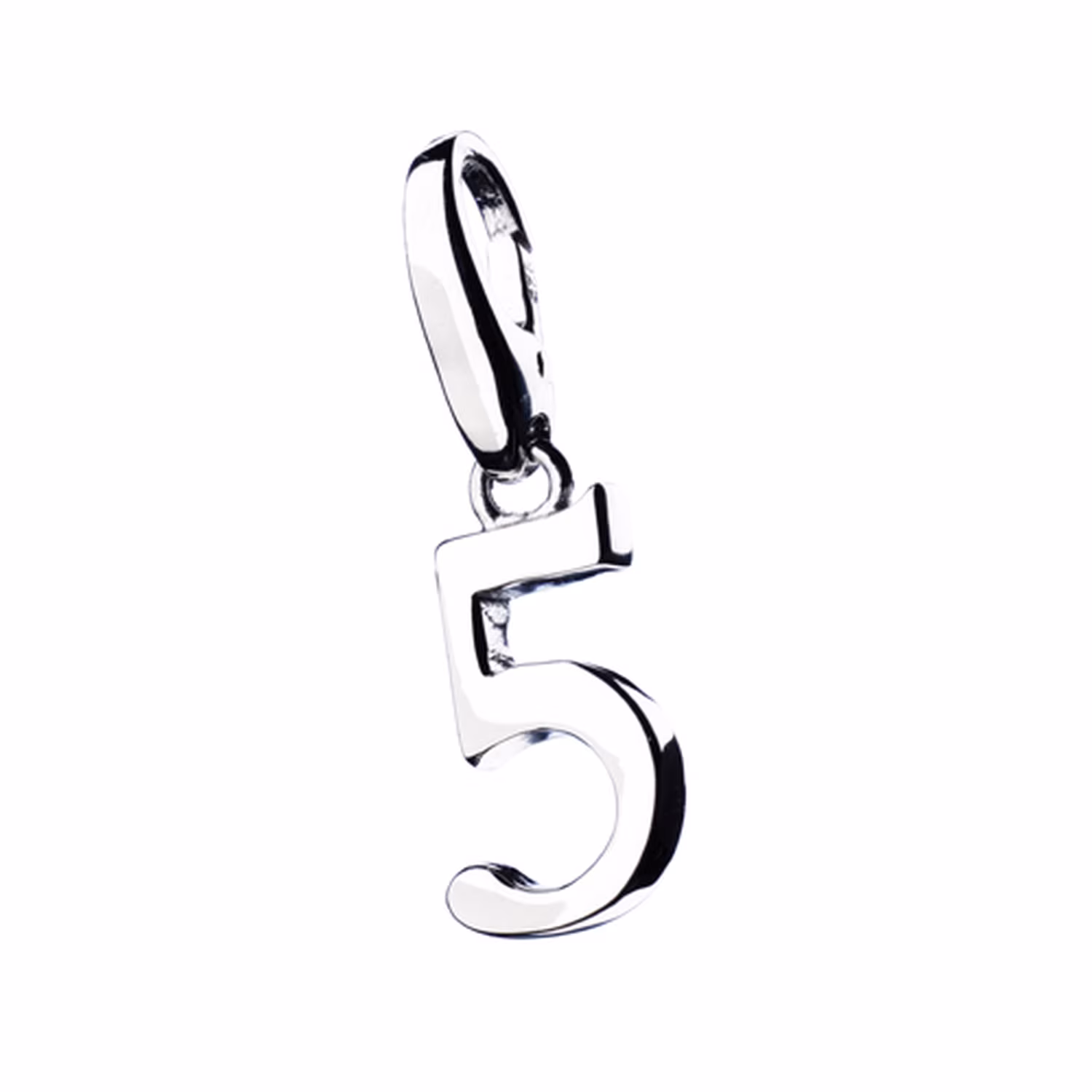 Charm Zahl 5, Silber 925