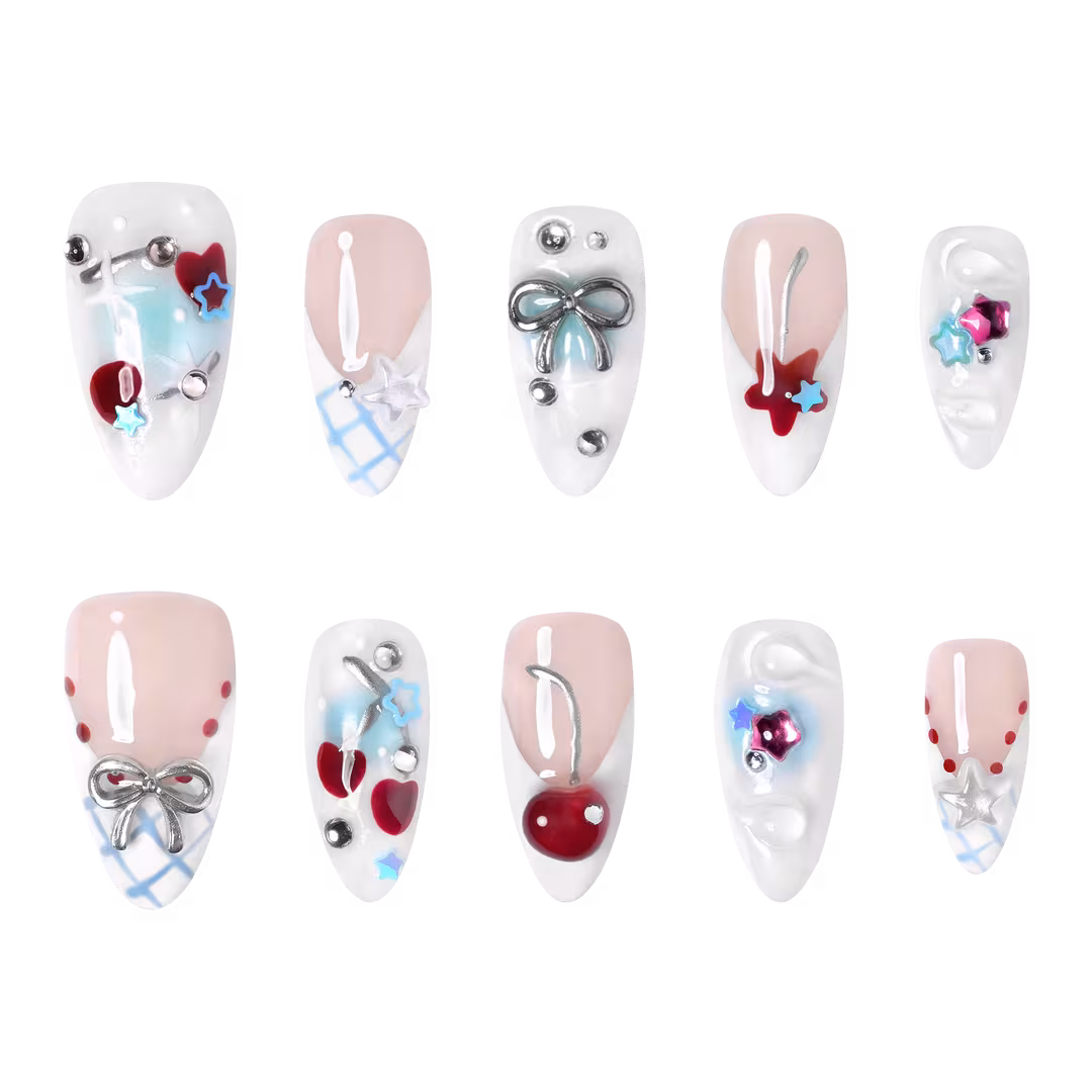 3H Nails  Chicago - Medium Almond Press-On Nails