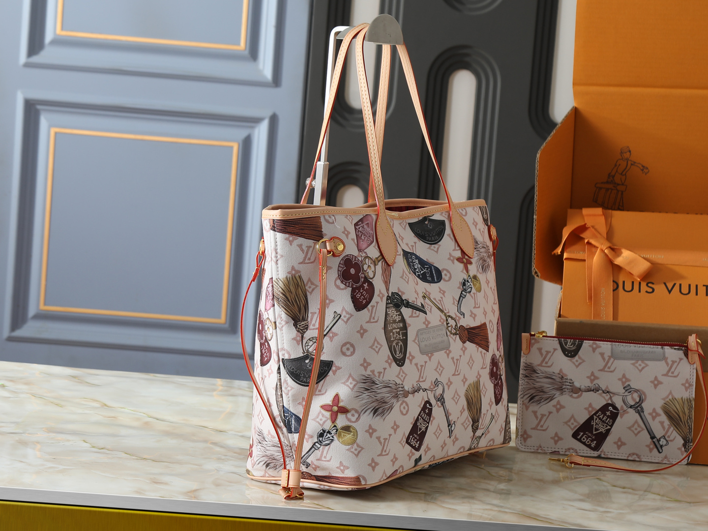 LV Getaway Capsule Collection Neverfull Medium Handbag
