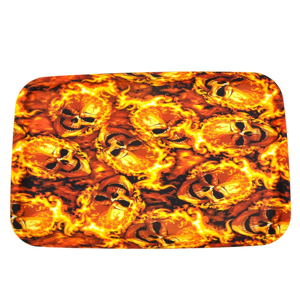 Flame Skull Silicone Cigarette Rolling Tray