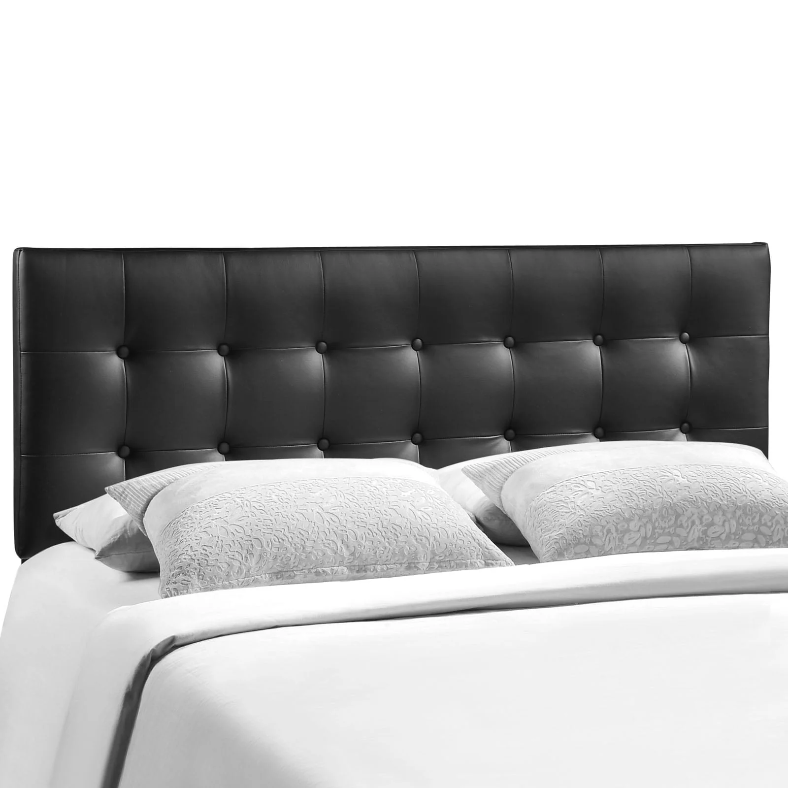 Modway Emily King Upholstered Vinyl Headboard in Black