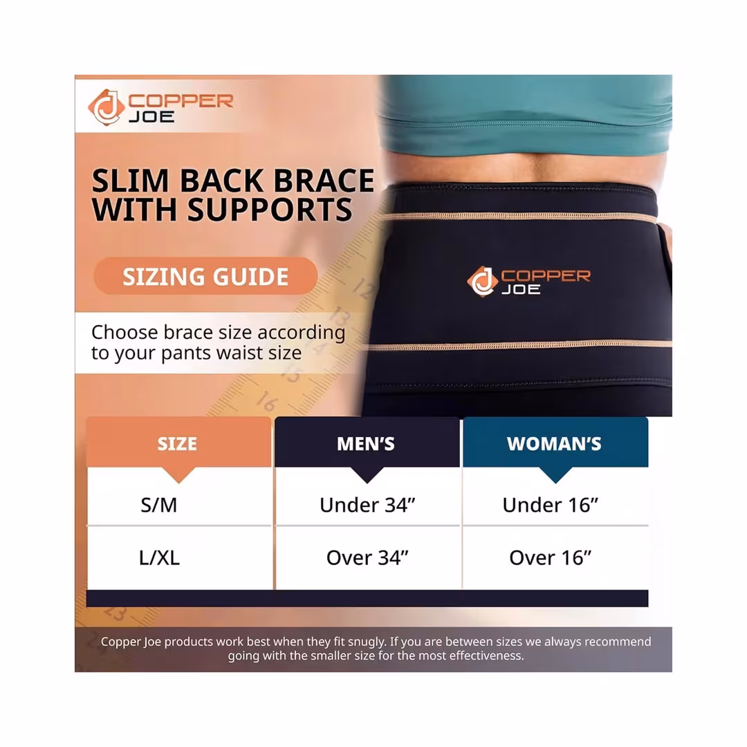 Copper Joe  Adjustable Copper-Infused Lumbar Back Brace