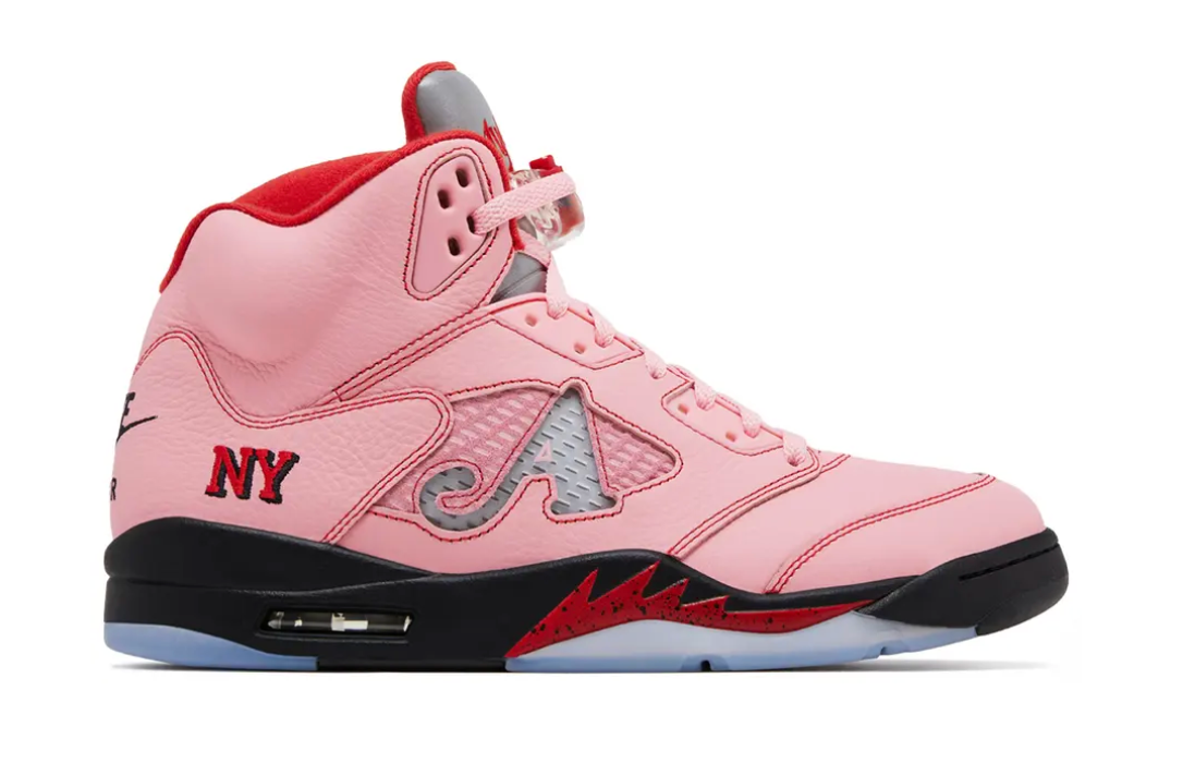 Awake NY x Air Jordan 5 Retro Boro Arctic Pink - beetsneakers