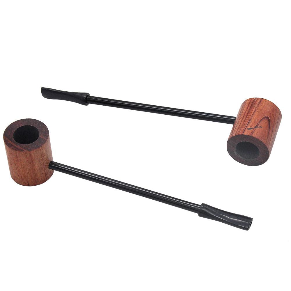 Straight Stem Wooden Pot Pipe