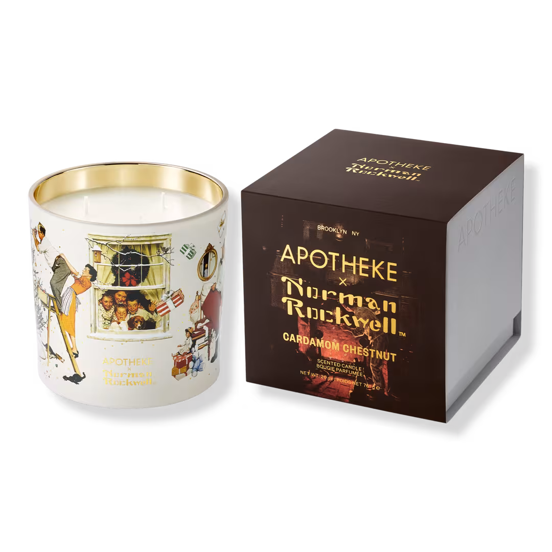 APOTHEKE  Cardamom Chestnut Norman Rockwell Scented Candle