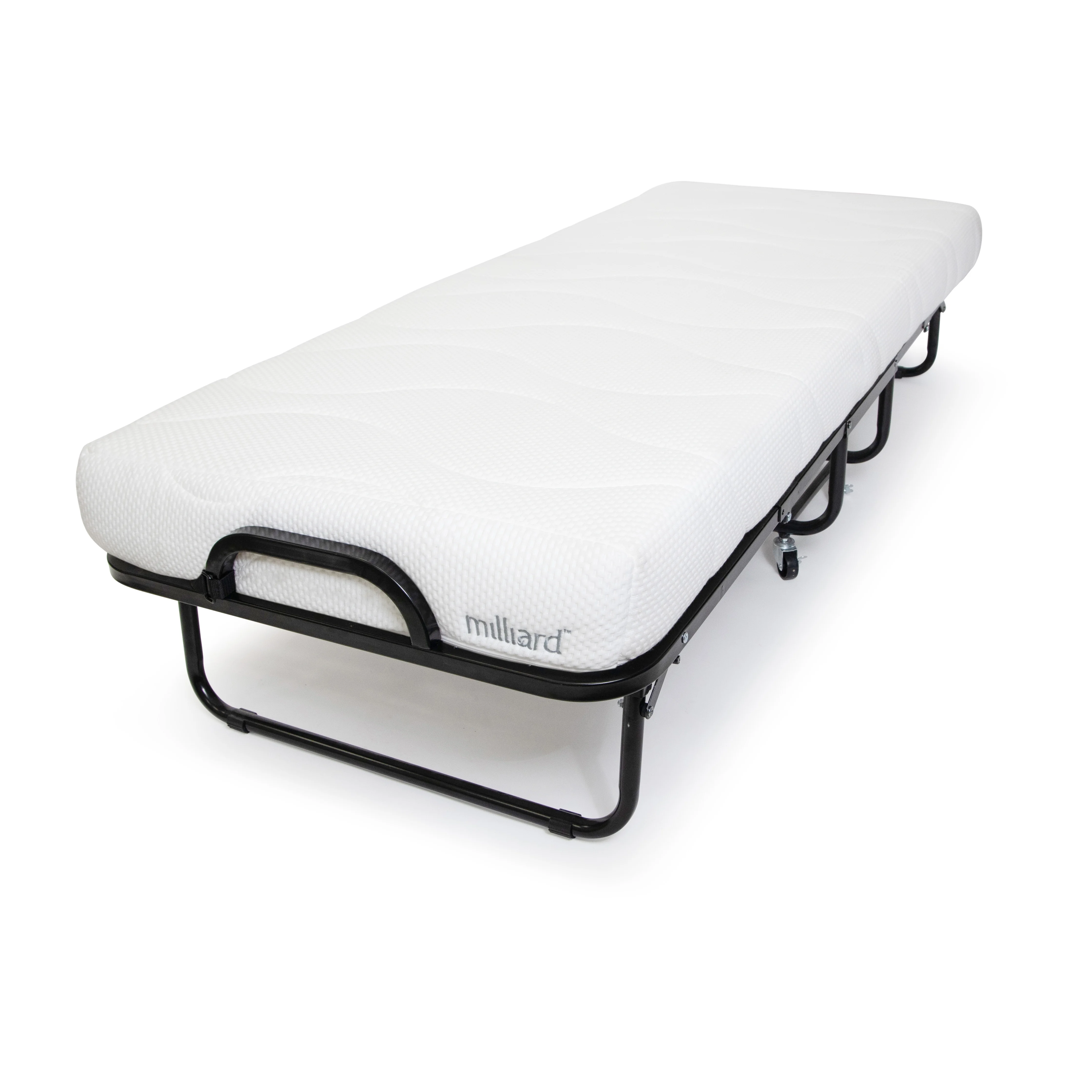 Milliard Diplomat Adjustable Size Modern Folding Bed with Memory Foam Mattress