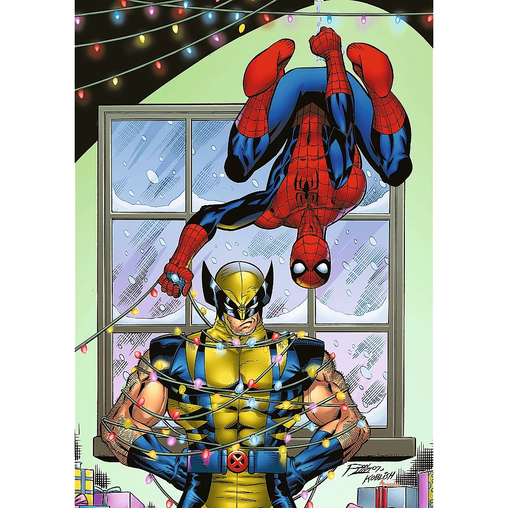 Puzzle Premium Plus Quality Marvel 1000 El. Spider-Man &Amp; Wolverine: Święta