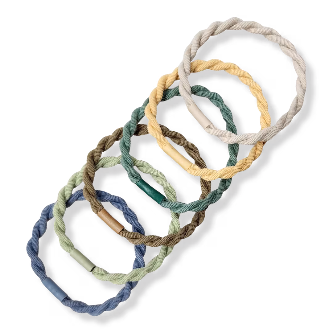 Pink Pewter  Pony Elastics in Cylinder