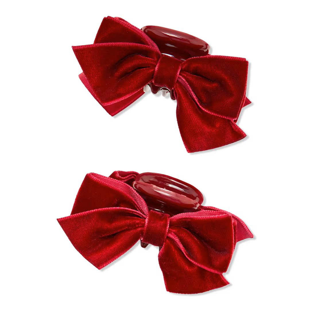 Conair Accessories  Velvet Bow Claw Clips