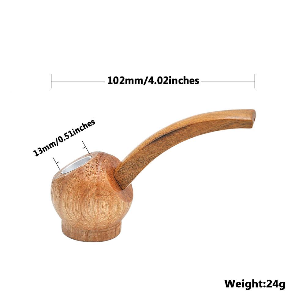 Curved Handle Wooden Pipe