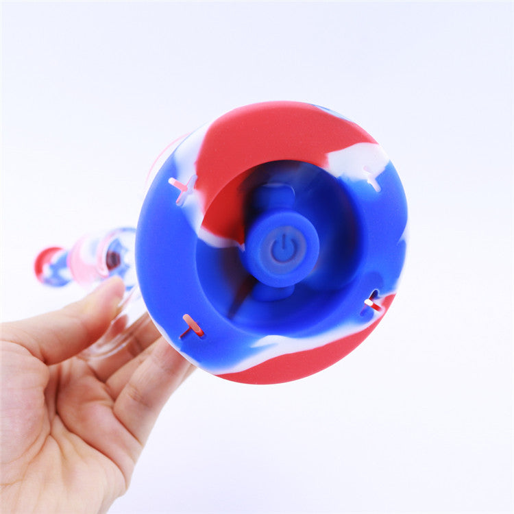 8 Microscope LED Luminous Silicone Dab Rig