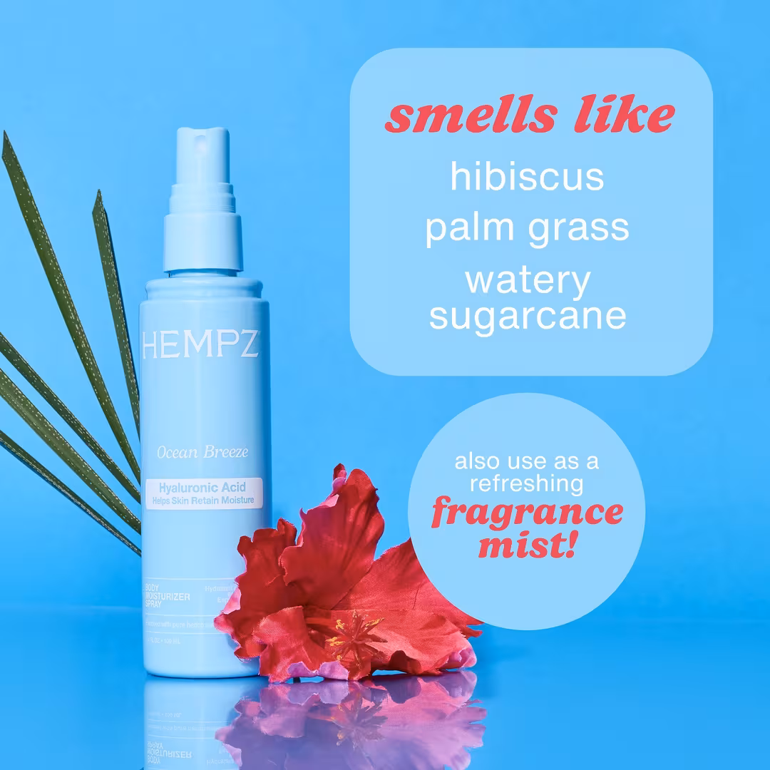 Hempz  Ocean Breeze Body Moisturizer Spray with Hyaluronic Acid