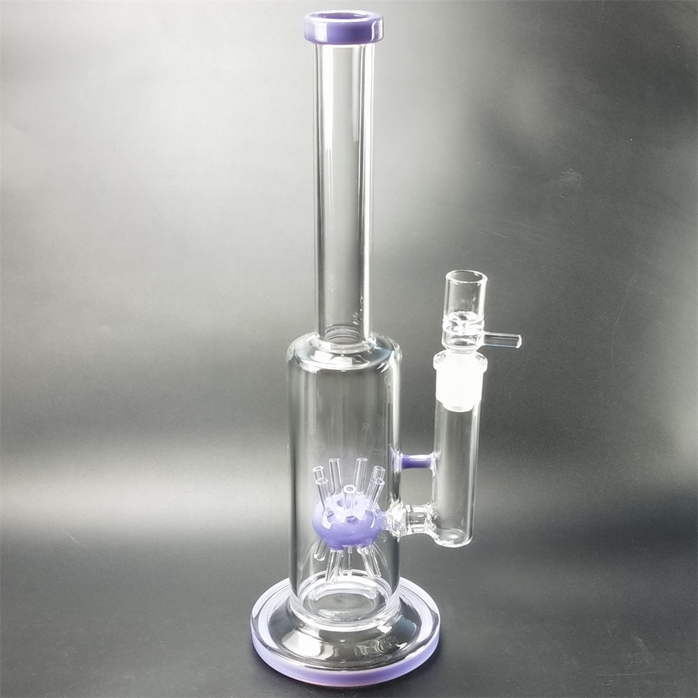 13 Straight Sprinkler Perc Glass Bong
