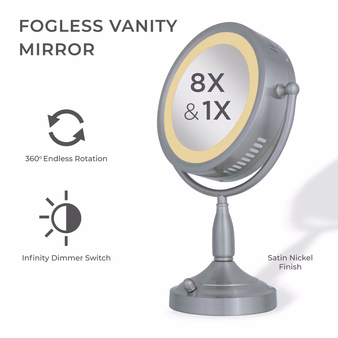 Zadro  LED Lighted Makeup Mirror with 8X/1X Magnification
