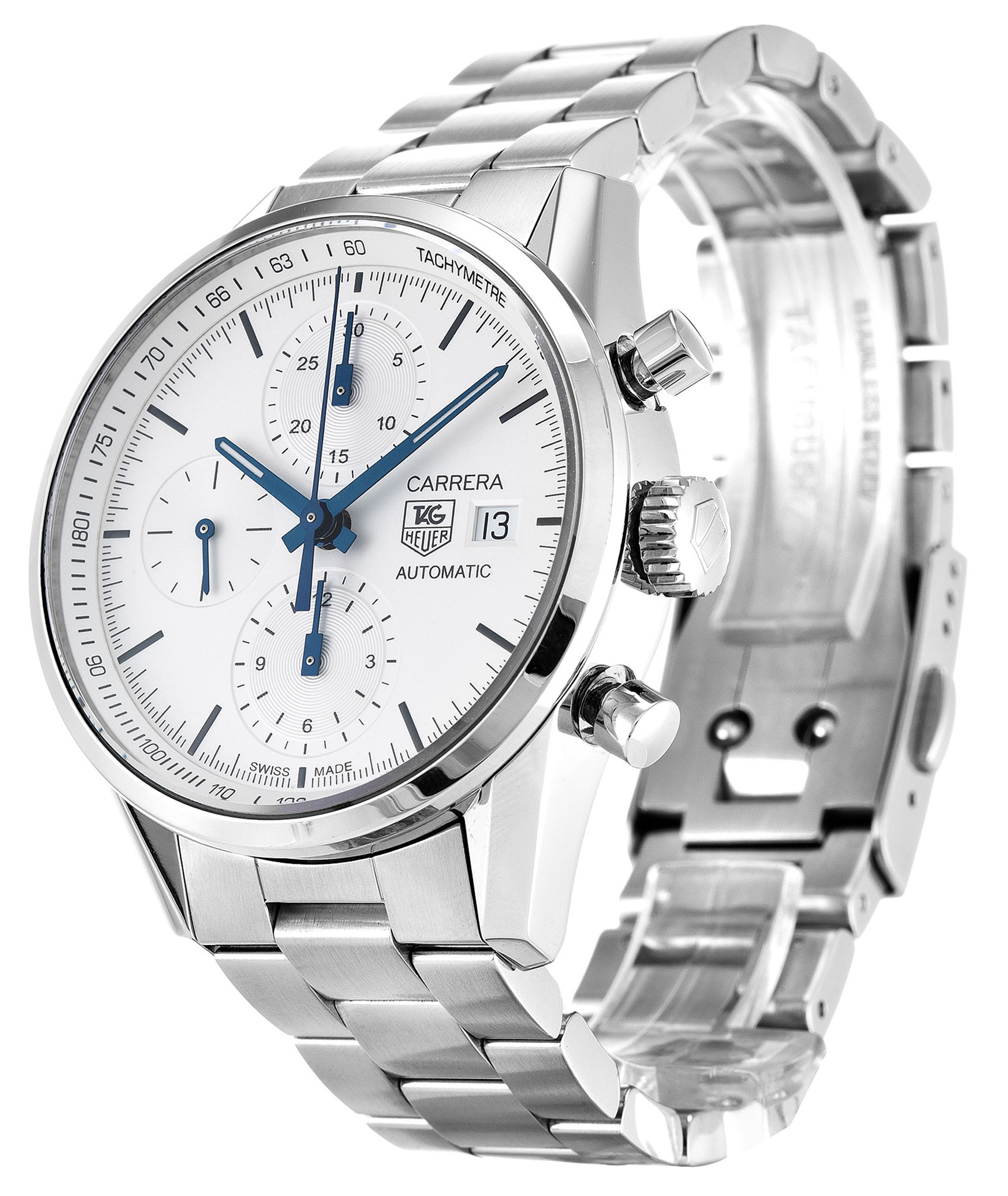 Replica Tag Heuer Carrera CAR2211.BA0721 White Dial Stick Markers 43MM