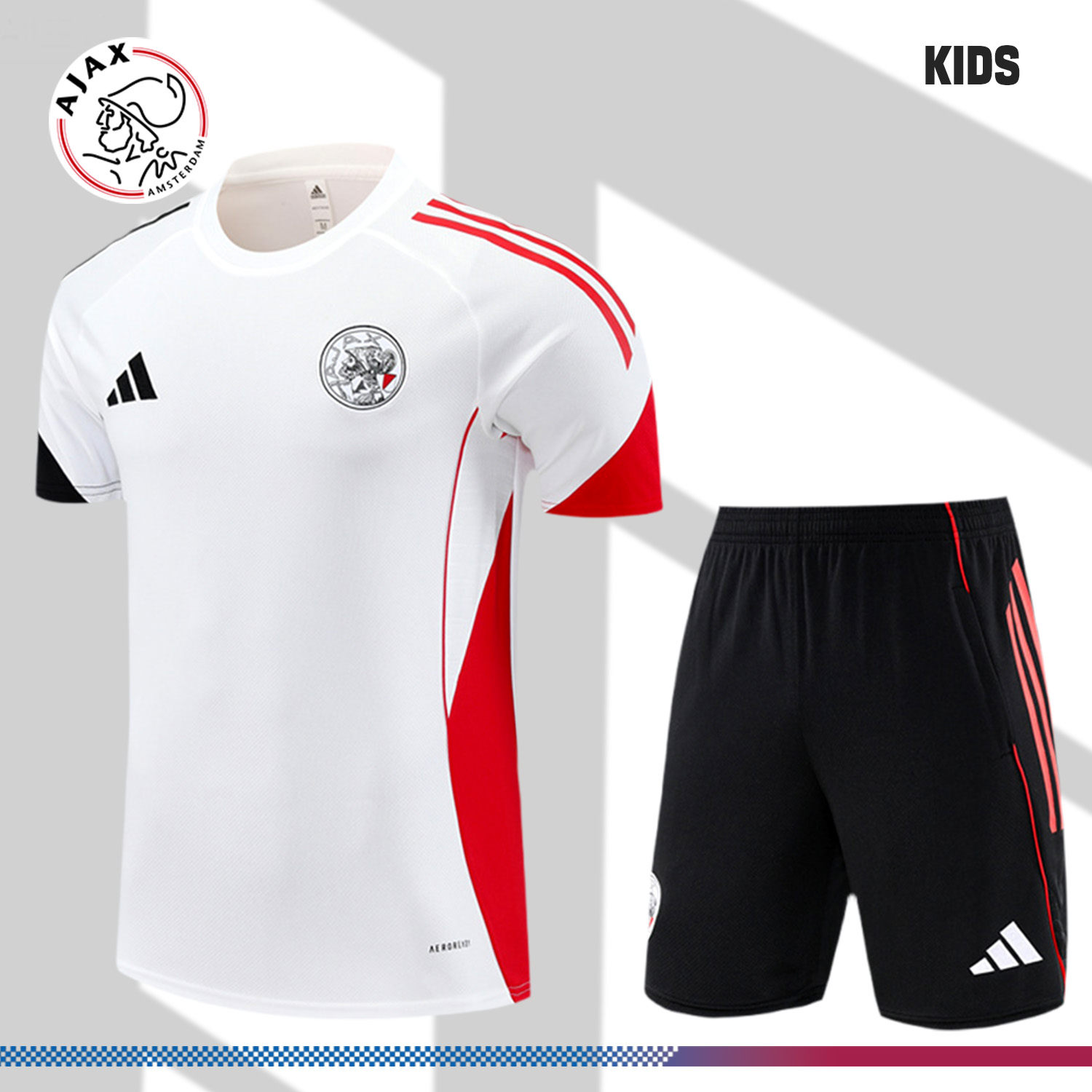 2025/2026 Ajax Kids Short-Sleeve Training Kits (Kids kit)